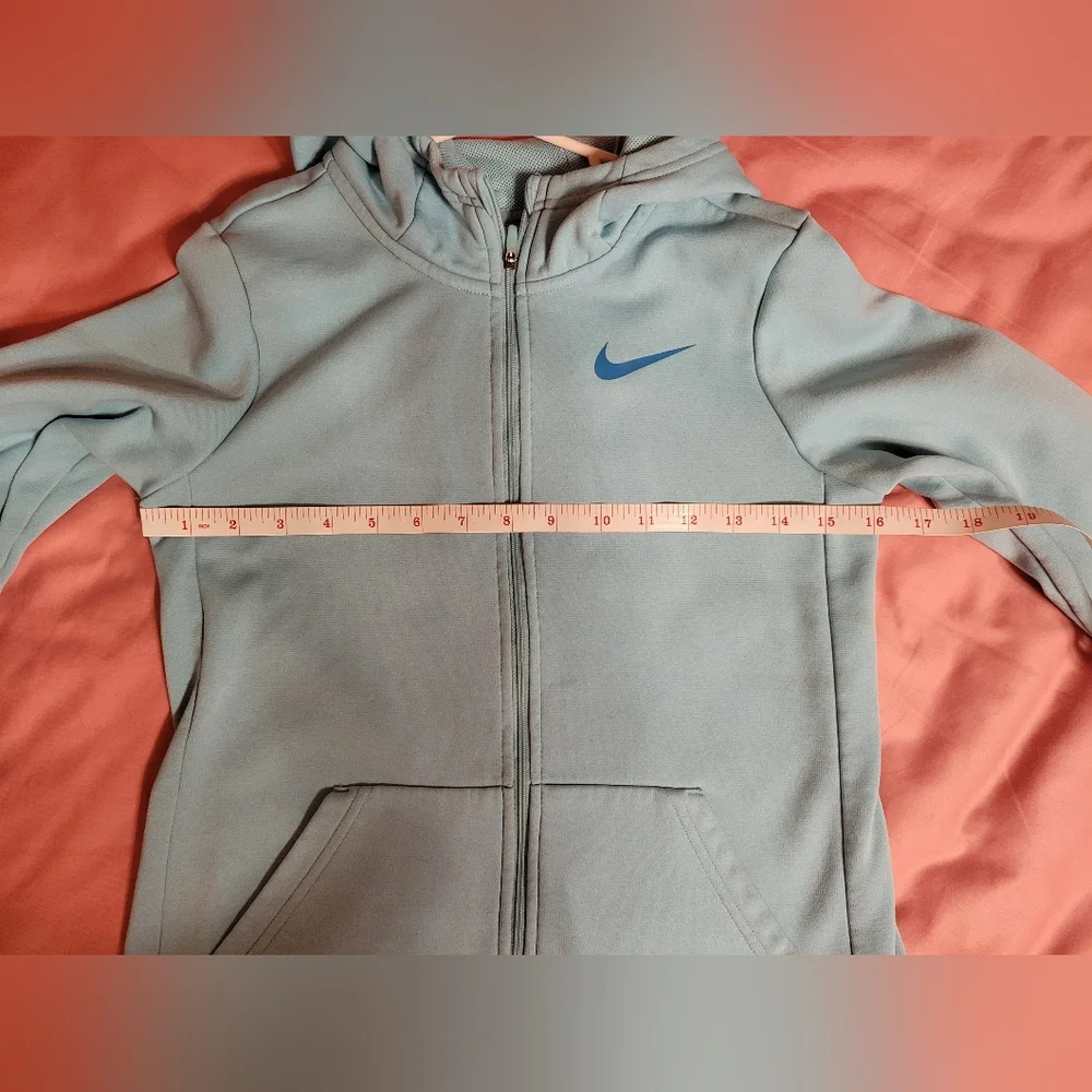 Nike full zip‎ Dri Fit mint Hoodie with Pockets size youth Large